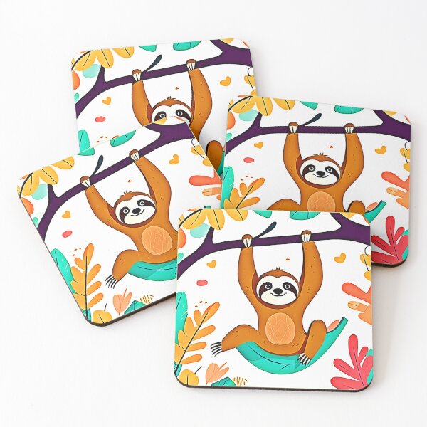Item preview, Playful Sloth Hanging from a Tree designed and sold by Health And Fitness Posts e-Store.
