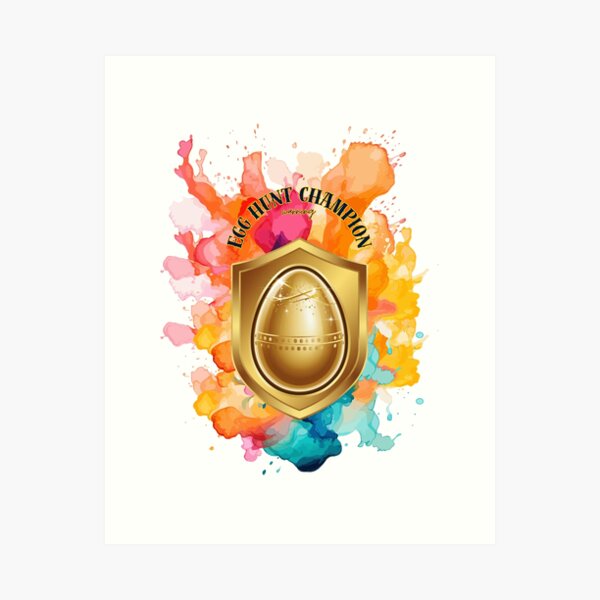 Item preview, Egg Hunt Champion Warning designed and sold by Marwamay.