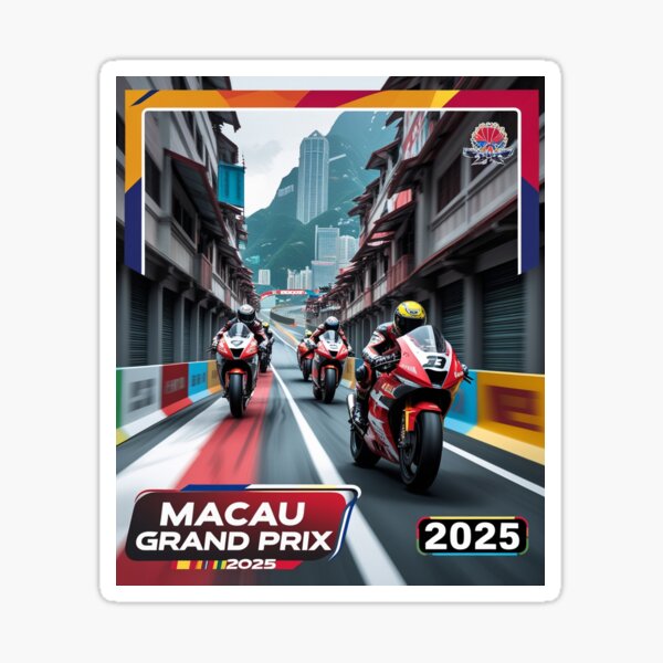 Item preview, 2025 Macau Grand Prix Framed Replica Superbike Animation designed and sold by Moto Graphix.