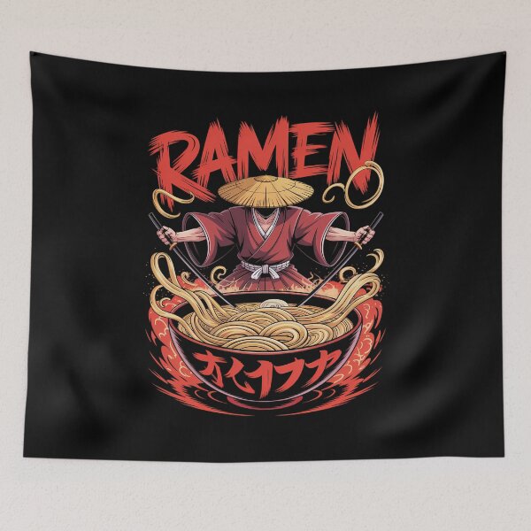 Item preview, Samurai Ramen Showdown – Anime Warrior vs. Noodle Beast" designed and sold by The Parallel X.