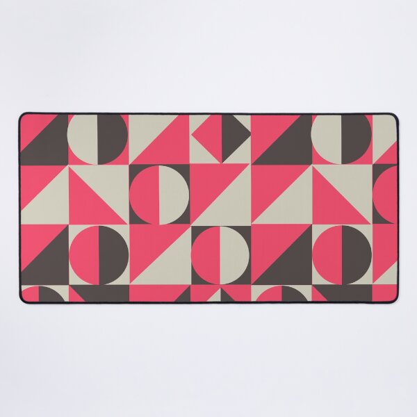 Item preview, a study in polygons (hot pink/gray/beige) designed and sold by quinnhopp.