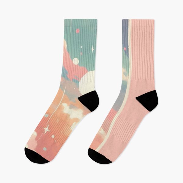 Item preview, Skyward Whispers: Pastel Cloud Columns & Starry Echoes designed and sold by 123Rainbow.