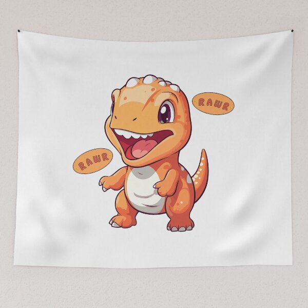 Item preview, Cute Roaring Dino - dinosaur lovers designed and sold by Wear Sculpt.