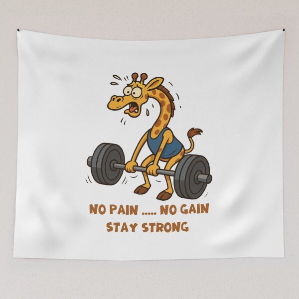 Item preview, Gym lovers, funny design, giraffe, gym, squat, weight lifting  designed and sold by B-M-Store.