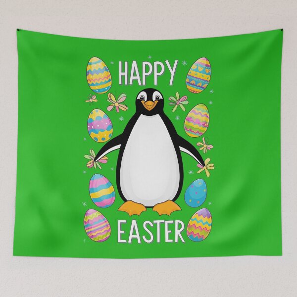 Item preview, Happy EASTER, Happy Easter Penguin, Happy Easter, Penguin, designed and sold by GOLDENGARDENART.