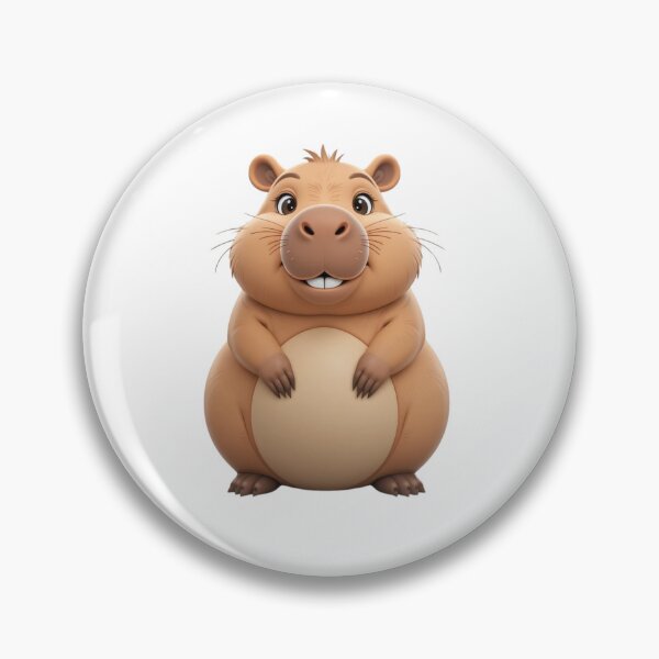 Item preview, Chubby Charm: The Adorable Cartoon capybara designed and sold by debbiebento.