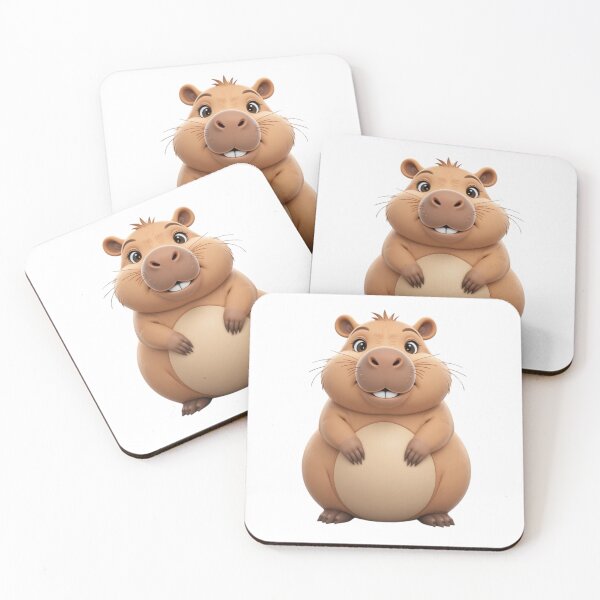 Item preview, Chubby Charm: The Adorable Cartoon capybara designed and sold by debbiebento.