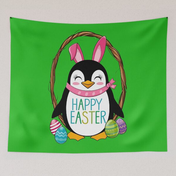 Item preview, Happy EASTER, Happy Easter Penguin, Happy Easter, Penguin, designed and sold by GOLDENGARDENART.