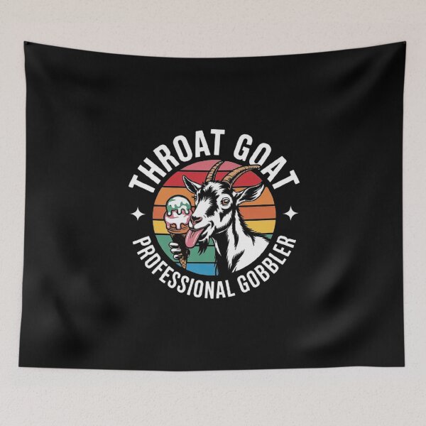 Item preview, Throat Goat Retro Inappropriate Adult Humor Funny Gag Memes designed and sold by love3617.