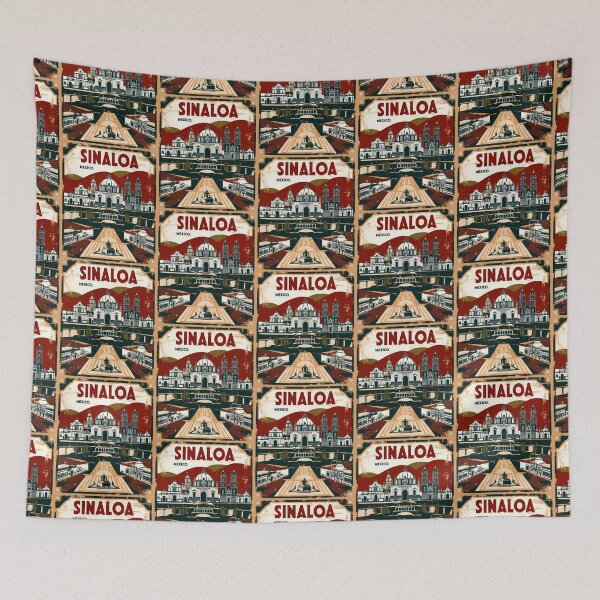 Item preview, Sinaloa Mexico 1950s Vintage Travel Tourism Poster designed and sold by TravelersGems.