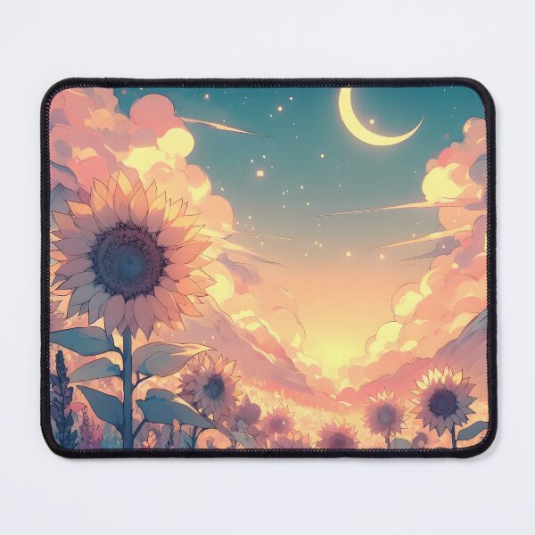 Item preview, Moonlit Blooms: Sunflower Field Under Cosmic Sky designed and sold by 123Rainbow.