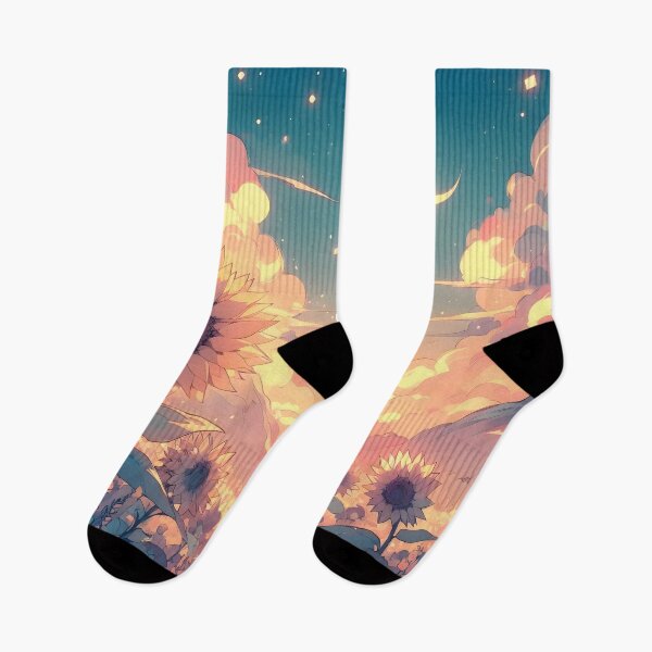 Item preview, Moonlit Blooms: Sunflower Field Under Cosmic Sky designed and sold by 123Rainbow.