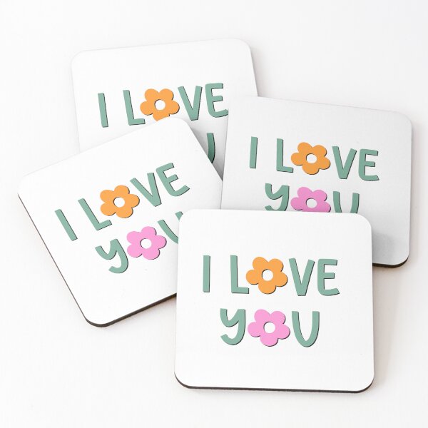 Item preview, I. love you floral sticker designed and sold by Navitaloves.