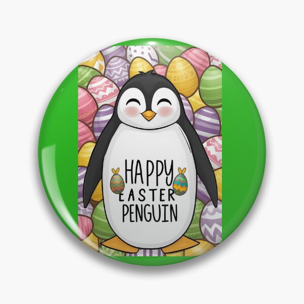 Item preview, Happy EASTER PENGUIN, Happy Easter Penguin, Happy Easter, Penguin, designed and sold by GOLDENGARDENART.