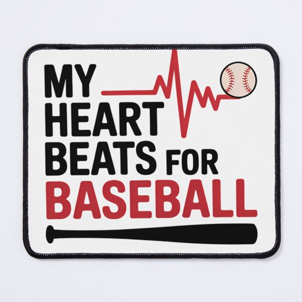 Item preview, baseball trends, heart beats for baseball designed and sold by The Parallel X.