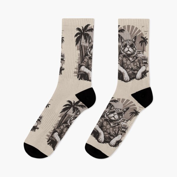 Item preview, Vintage Sepia Vacation Cat – Retro Cool Style designed and sold by SteadyRolling.