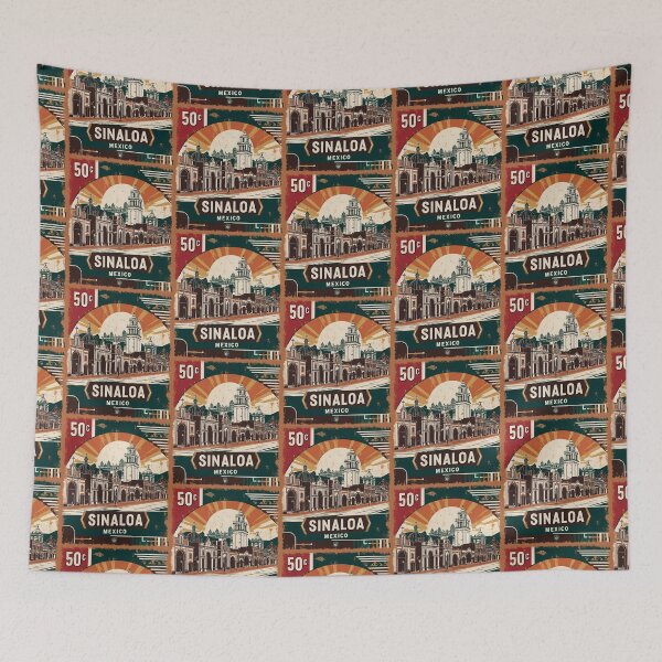 Item preview, Sinaloa Mexico 1950s Vintage Travel Tourism Poster designed and sold by TravelersGems.