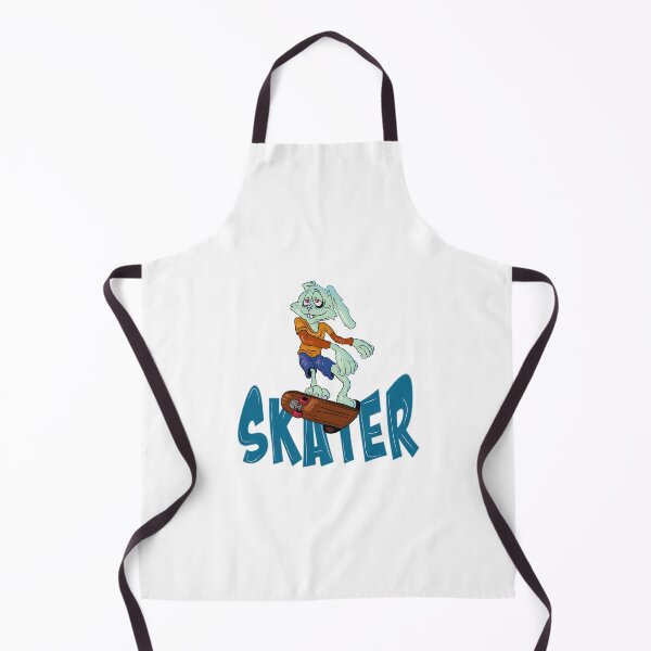 Item preview, Light blue rabbit with red skater word on skateboard designed and sold by Joncasmiart.