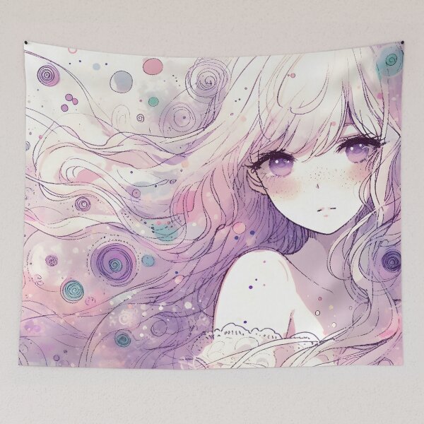Item preview, Cosmic Gaze: Ethereal Portrait with Whimsical Details designed and sold by 123Rainbow.