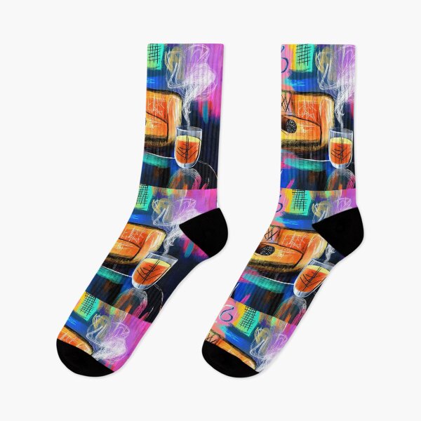 Item preview, Cigar and Whiskey Indulgence - Vibrant Abstract Cigar Lounge with Dynamic Smoke and Bold Colors designed and sold by OlfactoART Studio.