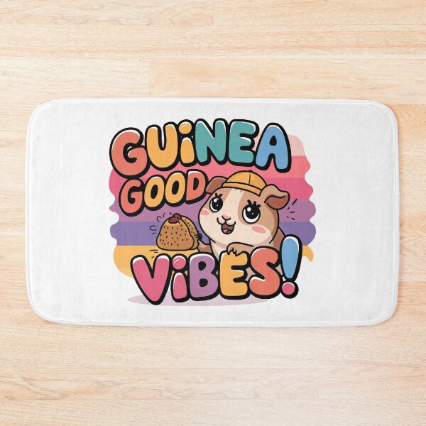 Item preview, Guinea Pig Good Vibes Colorful Art designed and sold by WildlifeInc.