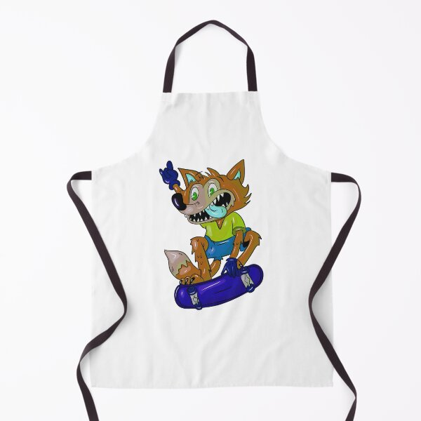 Item preview, Cool orange wolf skater on a skateboard designed and sold by Joncasmiart.