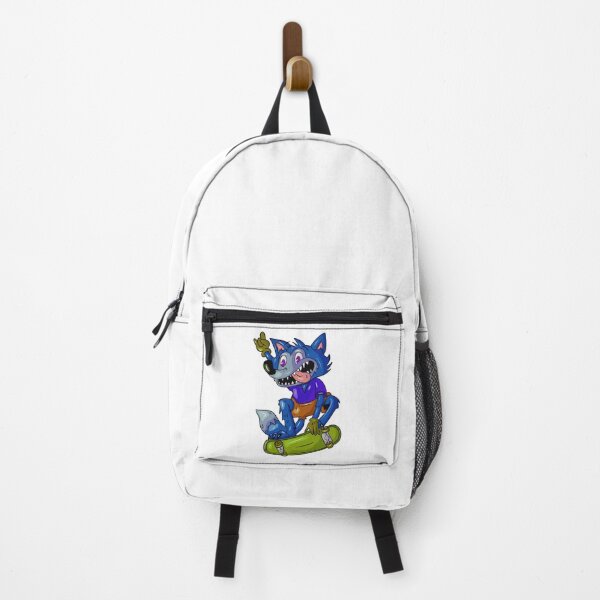Item preview, Cool blue wolf skater on a skateboard designed and sold by Joncasmiart.