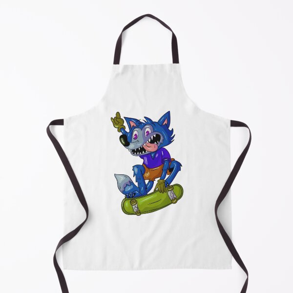 Item preview, Cool blue wolf skater on a skateboard designed and sold by Joncasmiart.