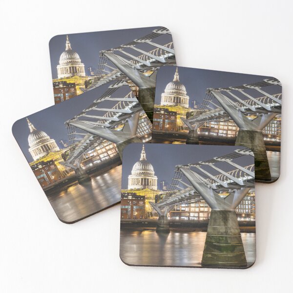 Item preview, Millennium Bridge at Night Facing St Paul’s Cathedral, London   designed and sold by Shafiq Khan.