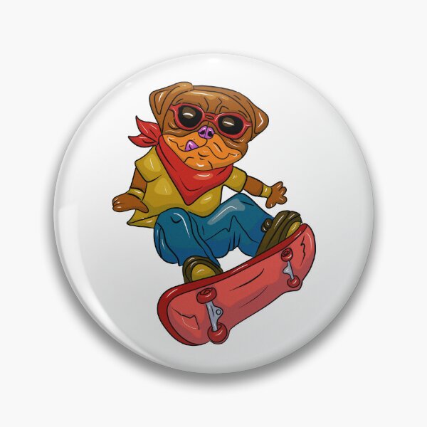 Item preview, Cool happy skateboarder bulldog on skateboard designed and sold by Joncasmiart.