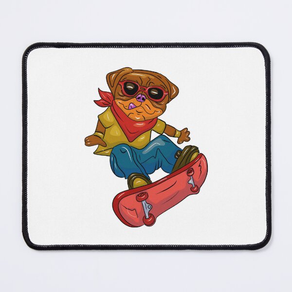 Item preview, Cool happy skateboarder bulldog on skateboard designed and sold by Joncasmiart.