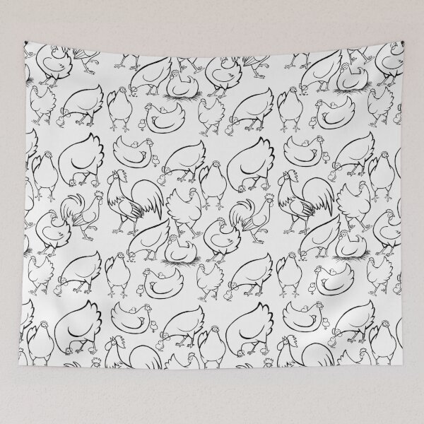 Item preview, Chicken Pattern-White designed and sold by JurassicParkans.