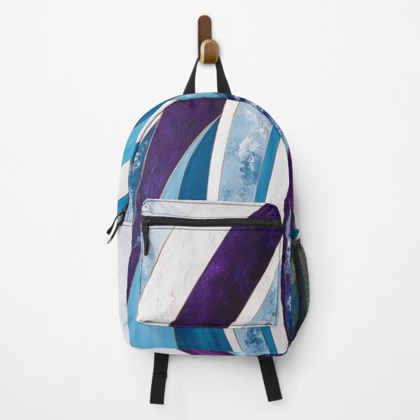 Item preview, Radiant Ice Arcs — Abstract Blue and Violet Winter Art designed and sold by Harmonic_Layers.