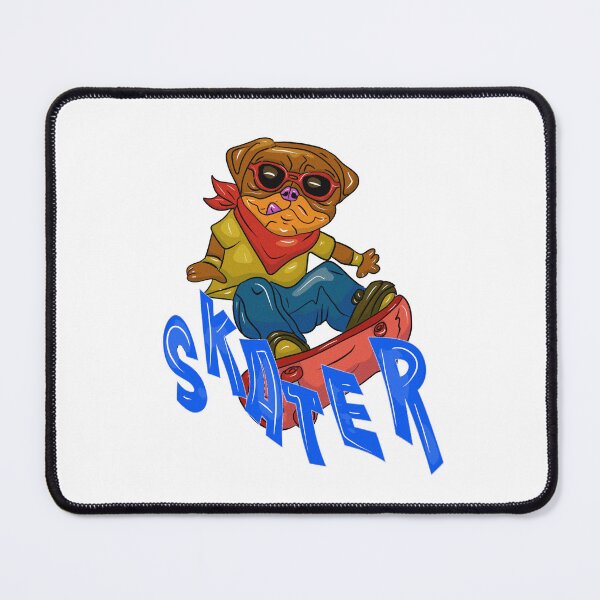 Item preview, Bulldog with glasses happy on skateboard with letters designed and sold by Joncasmiart.