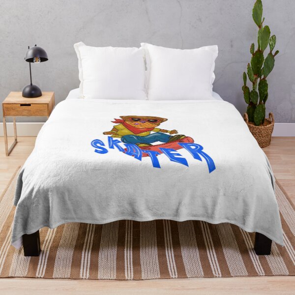 Item preview, Bulldog with glasses happy on skateboard with letters designed and sold by Joncasmiart.