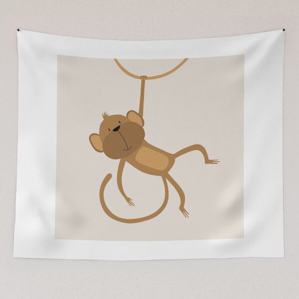 Item preview, Monkey Art Print, Nursery Wall Art, Safari Nursery Prints, Neutral Nursery Decor, Art by Synplus designed and sold by synplus.