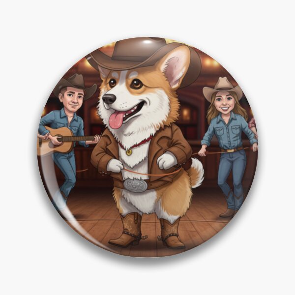Item preview, Let’s Dance! Corgi Cowboy Line Dance T-Shirt designed and sold by Corgi Headquarters .
