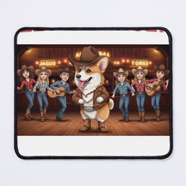 Item preview, Let’s Dance! Corgi Cowboy Line Dance T-Shirt designed and sold by Corgi Headquarters .