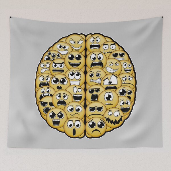 Item preview, Neurodivergent Emoji Chaos Brain – Emotional Overload, Overthinking, and Inner Committee Meme Design designed and sold by LiveLoudGraphic.
