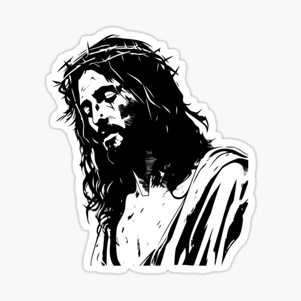 Item preview, Jesus Christ Savior Passion Thorn Crown Wounded Religion designed and sold by inkoutninja.