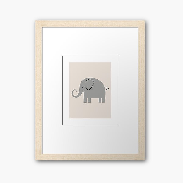 Aperçu de l'œuvre Impression d'éléphant, décoration murale pour chambre d'enfant, impressions safari pour chambre d'enfant, décoration neutre pour chambre d'enfant, art par Synplus créée et vendue par synplus.