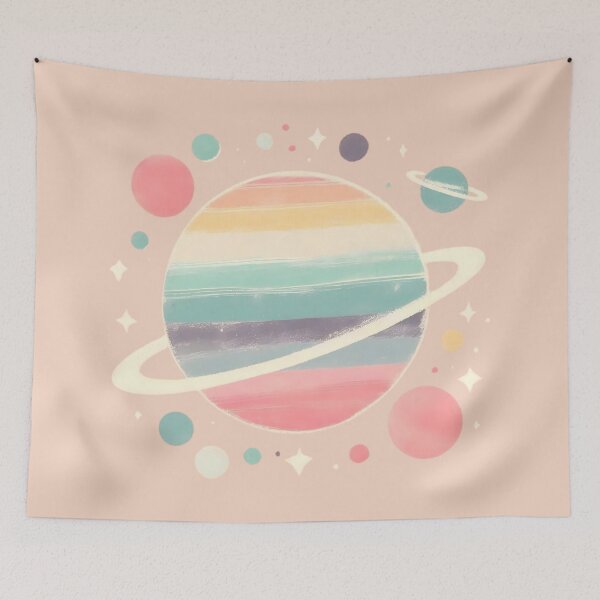Item preview, Pastel Orbit: Whimsical Planets & Stars designed and sold by 123Rainbow.