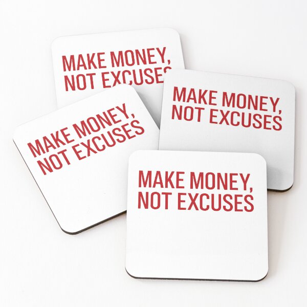 Item preview, Make Money Not Excuses – Hustle Mindset Motivational designed and sold by Georginauncan.