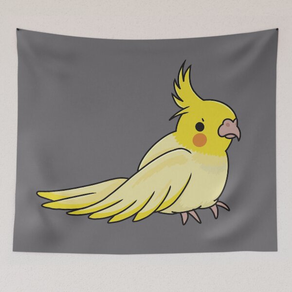 Item preview, Yellow cockatiel kawaii bird designed and sold by tayaan.