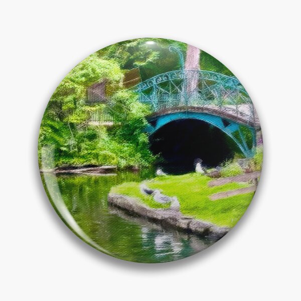 Item preview, Duck Pond by a Peaceful Bridge designed and sold by Pamela Storch.