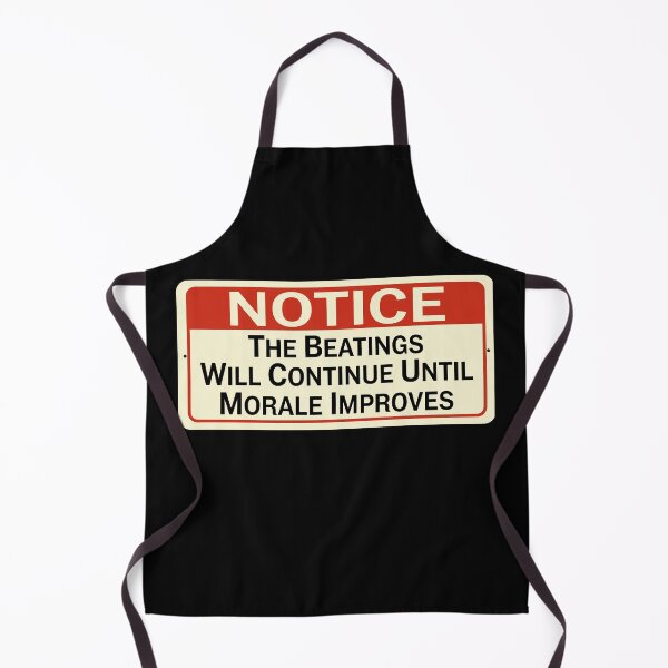 Item preview, Notice: The Beatings Will Continue Until Morale Improves designed and sold by InspireSticker.