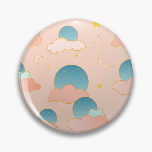 Item preview, Cloud Nine Vibes, Minimalist Soft Colors Aesthetic, Floating Dreams Wall Art, Peachy Cosmic Kawaii Night Sky  designed and sold by Kintsugi99.