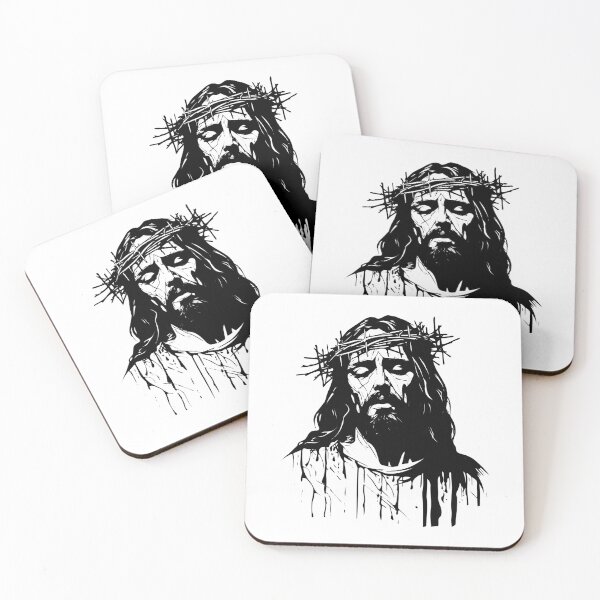 Item preview, Jesus Christ Savior Passion Crown Thorns Wounded Messiah designed and sold by inkoutninja.