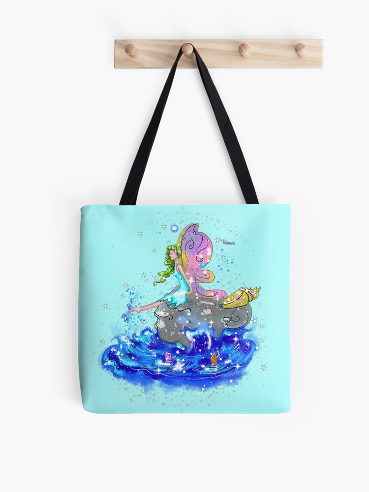 Thumbnail 1 of 2, Tote Bag, Blue Sea Mist The Seaside Fairy™ designed and sold by TeelieTurner.