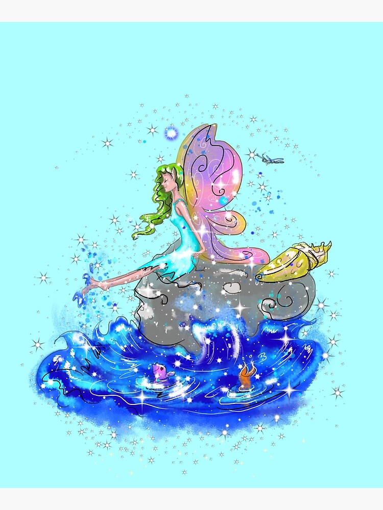 Thumbnail 6 of 6, Apron, Blue Sea Mist The Seaside Fairy™ designed and sold by TeelieTurner.